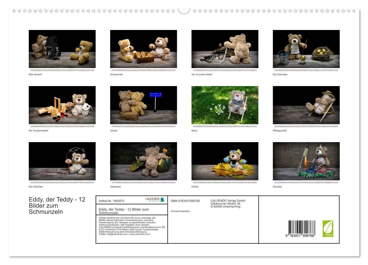 Bild: 9783457699768 | Eddy, der Teddy - 12 Bilder zum Schmunzeln (hochwertiger Premium...