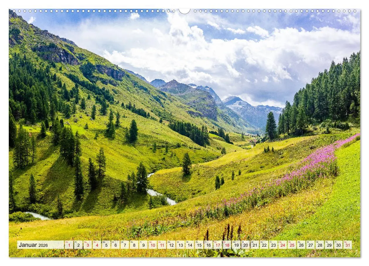 Bild: 9783457769768 | Bündnerland (Wandkalender 2026 DIN A2 quer), CALVENDO Monatskalender