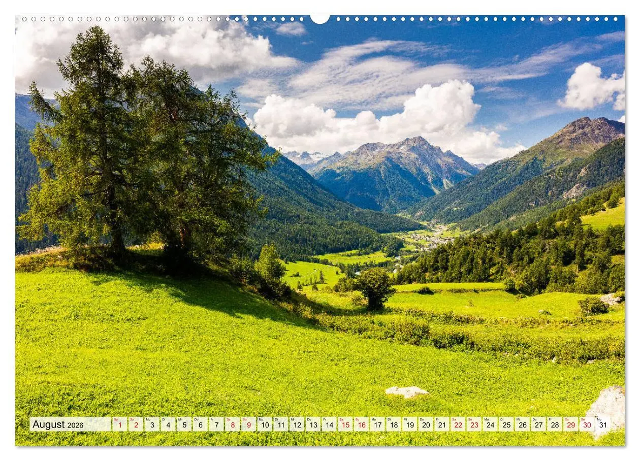 Bild: 9783457769768 | Bündnerland (Wandkalender 2026 DIN A2 quer), CALVENDO Monatskalender
