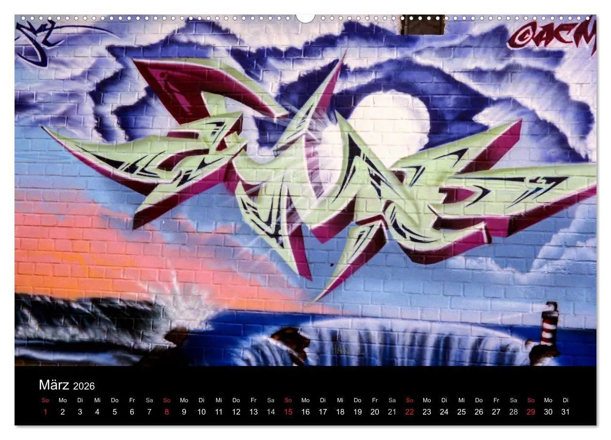 Bild: 9783516169768 | Graffiti - Kunst aus der Dose (Wandkalender 2026 DIN A2 quer),...
