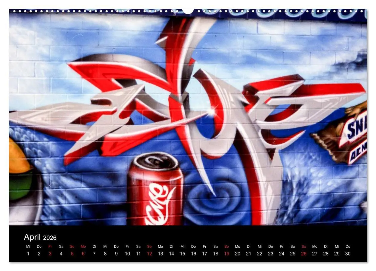 Bild: 9783516169768 | Graffiti - Kunst aus der Dose (Wandkalender 2026 DIN A2 quer),...