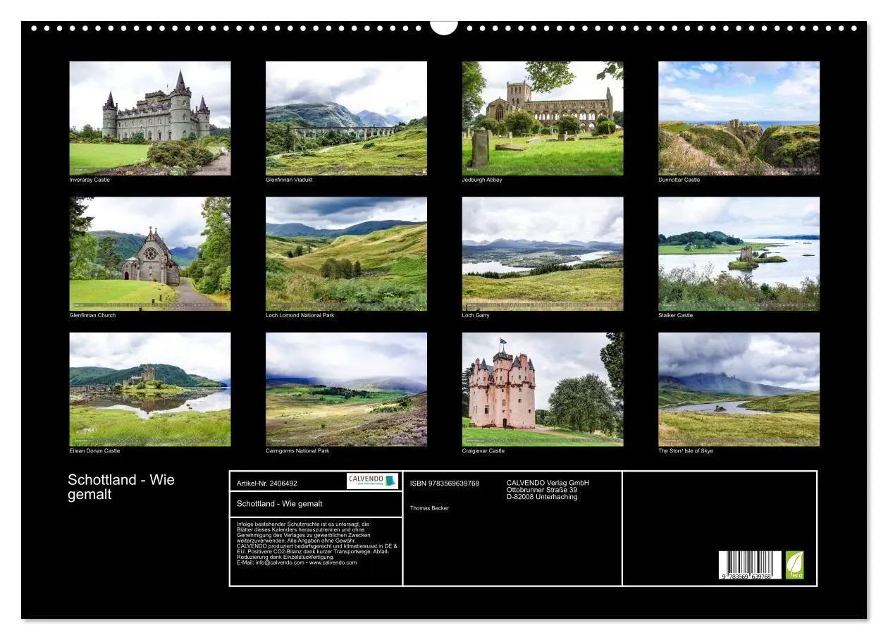 Bild: 9783569639768 | Schottland - Wie gemalt (Wandkalender 2027 DIN A2 quer), CALVENDO...