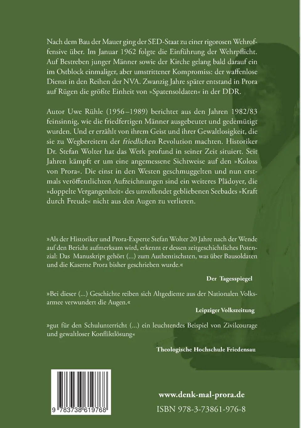 Rückseite: 9783738619768 | Geheimes Tagebuch eines Bausoldaten in Prora | Stefan Wolter | Buch