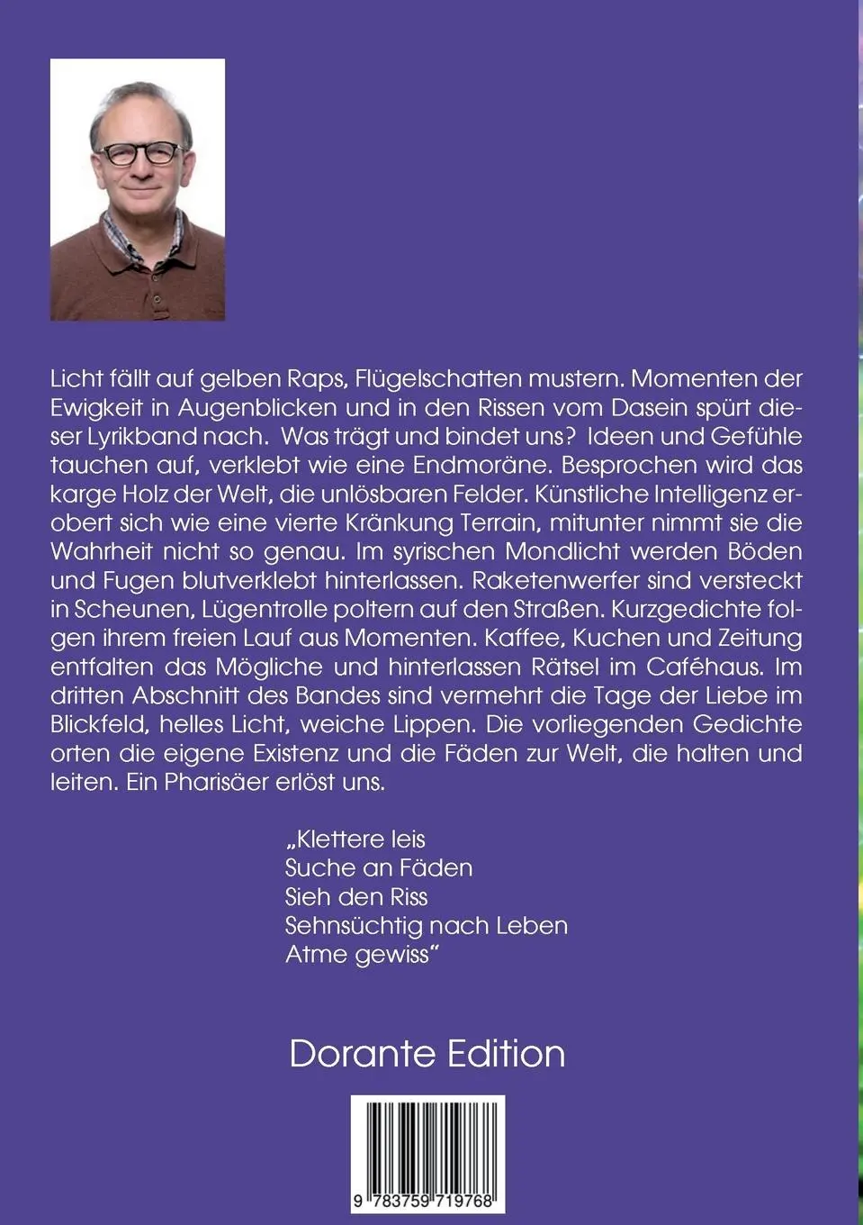 Rückseite: 9783759719768 | Fäden zur Welt | Lyrik zur Existenz | Carsten Rathgeber | Taschenbuch