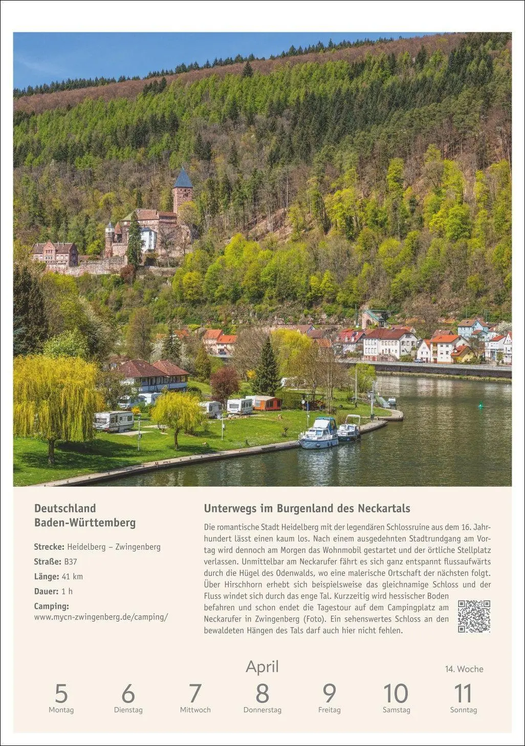 Bild: 9783840039768 | Campinglust Wochen-Kulturkalender 2027 - 53 unvergessliche Touren