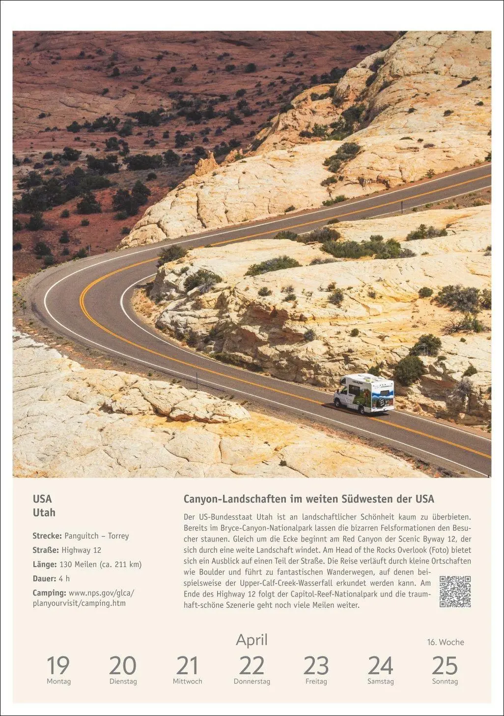 Bild: 9783840039768 | Campinglust Wochen-Kulturkalender 2027 - 53 unvergessliche Touren