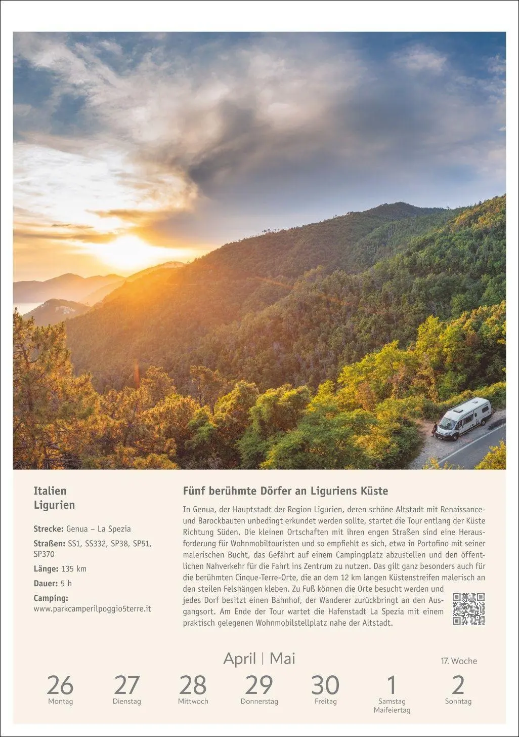 Bild: 9783840039768 | Campinglust Wochen-Kulturkalender 2027 - 53 unvergessliche Touren