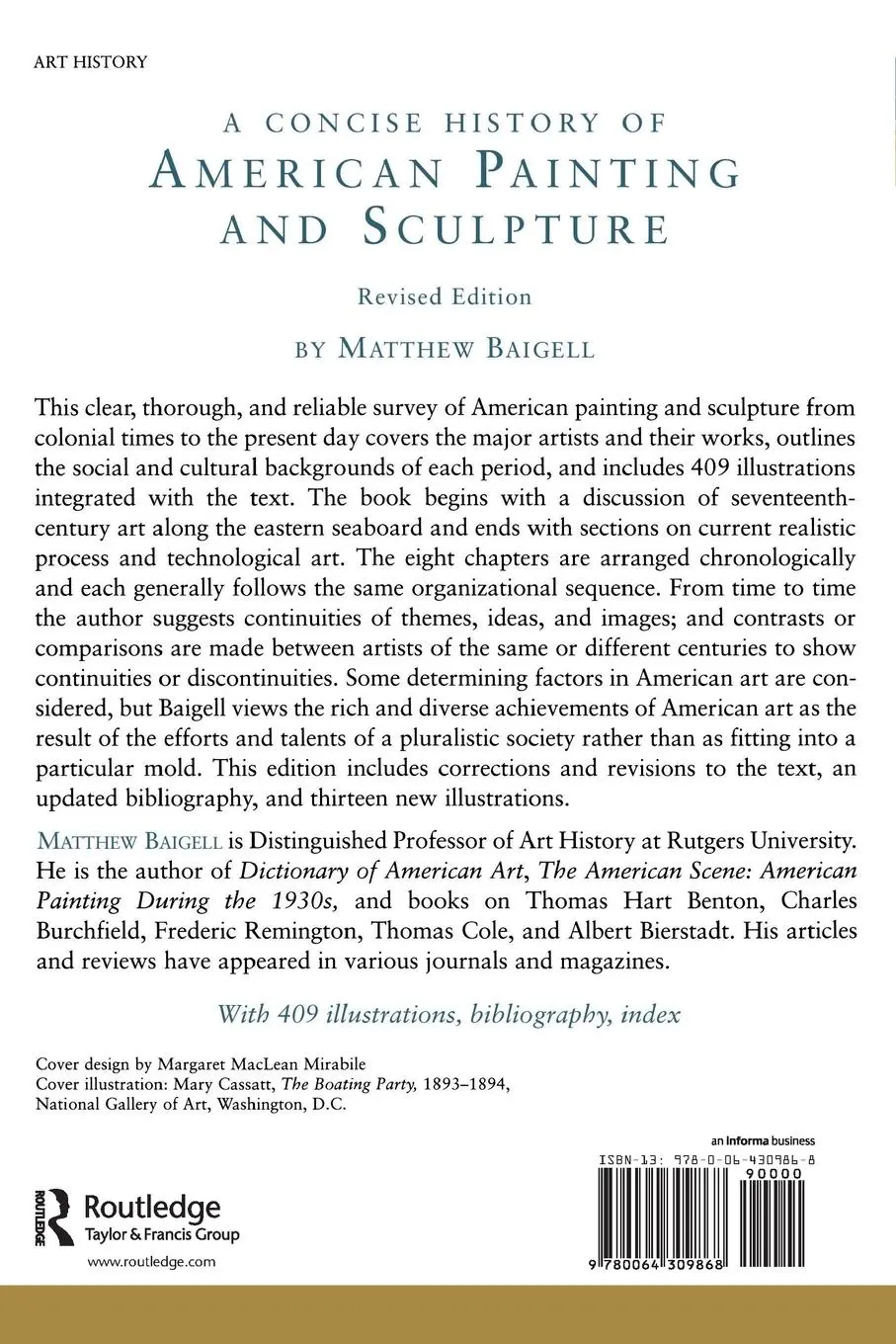 Rückseite: 9780064309868 | A Concise History Of American Painting And Sculpture | Revised Edition
