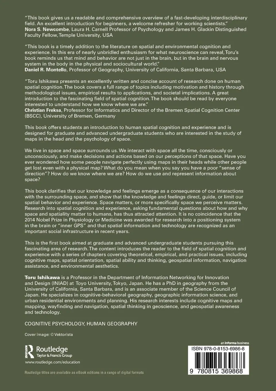 Rückseite: 9780815369868 | Human Spatial Cognition and Experience | Toru Ishikawa | Taschenbuch