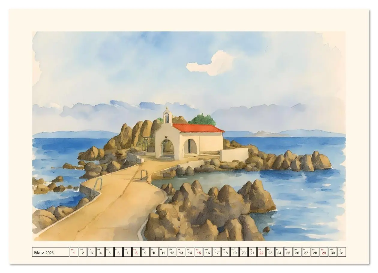 Bild: 9783516609868 | Zauberhafte griechische Inselwelt (Wandkalender 2026 DIN A4 quer),...