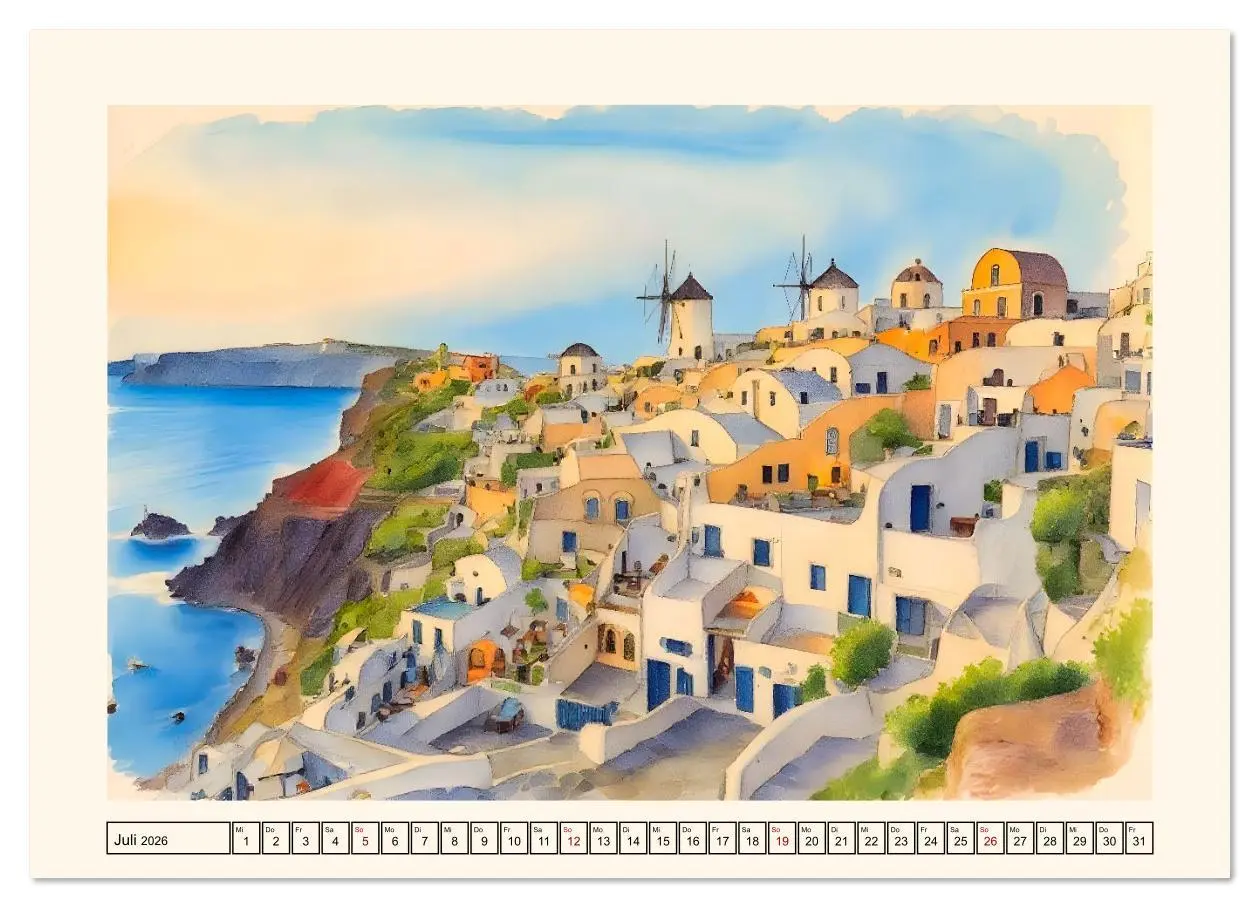 Bild: 9783516609868 | Zauberhafte griechische Inselwelt (Wandkalender 2026 DIN A4 quer),...