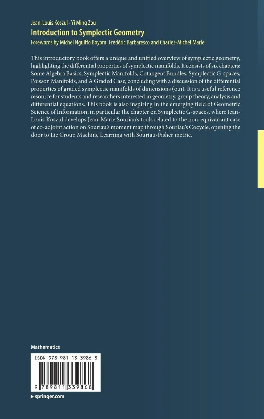 Rückseite: 9789811339868 | Introduction to Symplectic Geometry | Yi Ming Zou (u. a.) | Buch | l