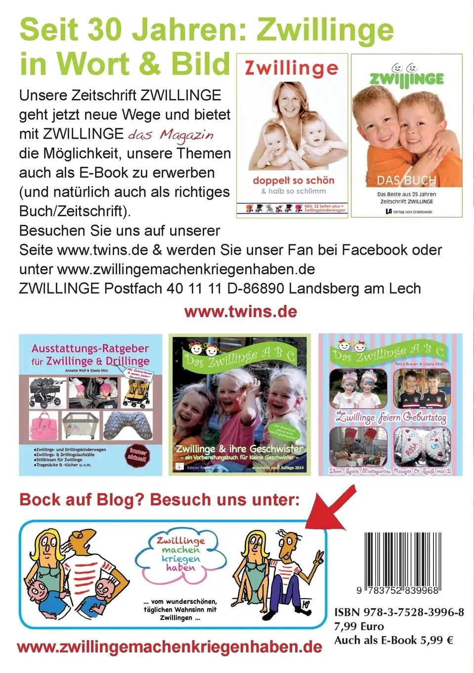 Rückseite: 9783752839968 | Zwillinge - das Magazin Juli/August 2018 | Marion Von Gratkowski