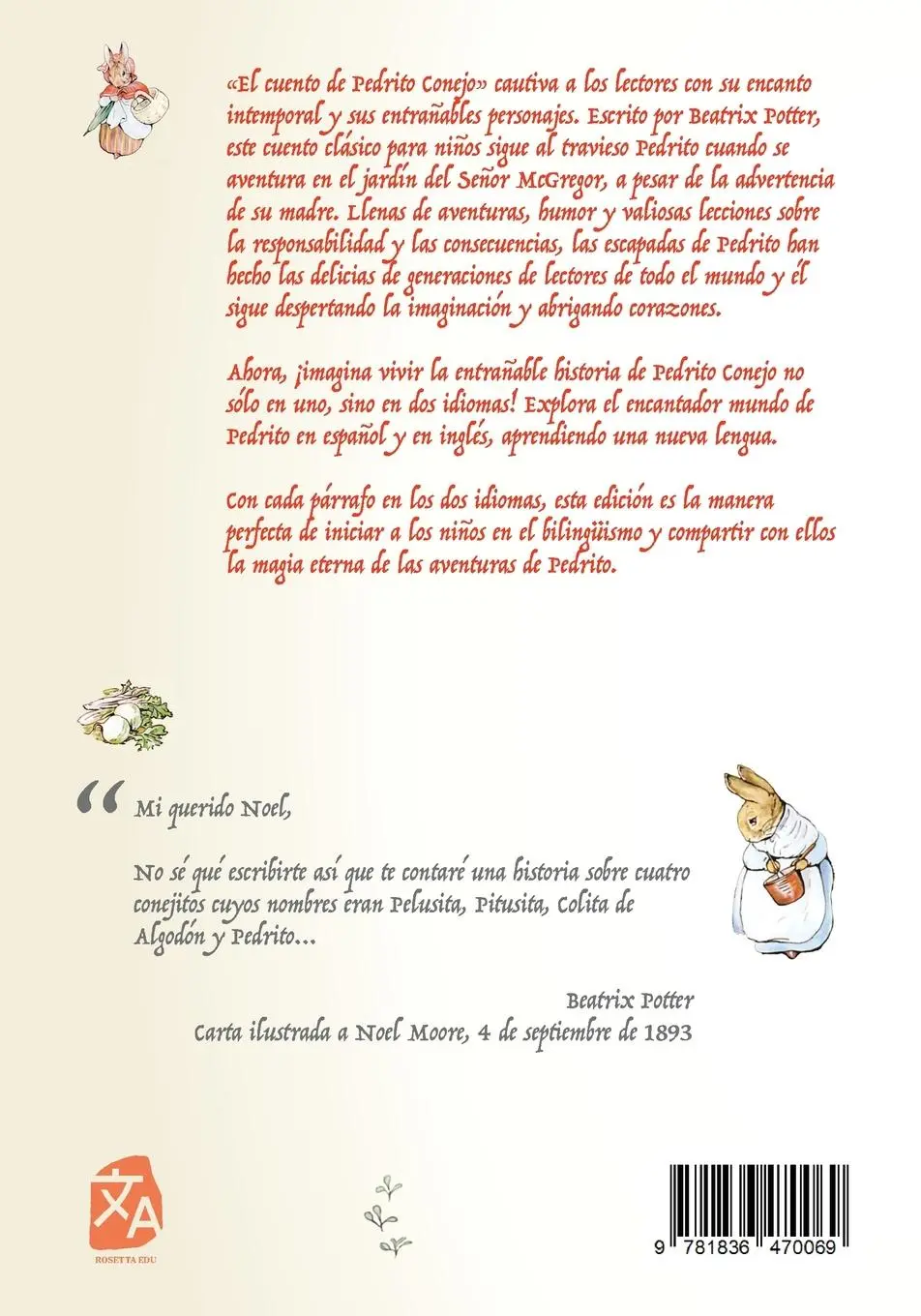 Rückseite: 9781836470069 | El cuento de Pedrito Conejo - The Tale of Peter Rabbit | Potter | Buch