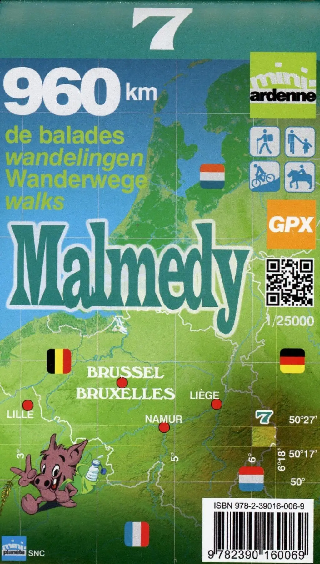 Bild: 9782390160069 | Malmedy 1 : 25.000 | Ardennen Wanderkarte | (Land-)Karte | Französisch