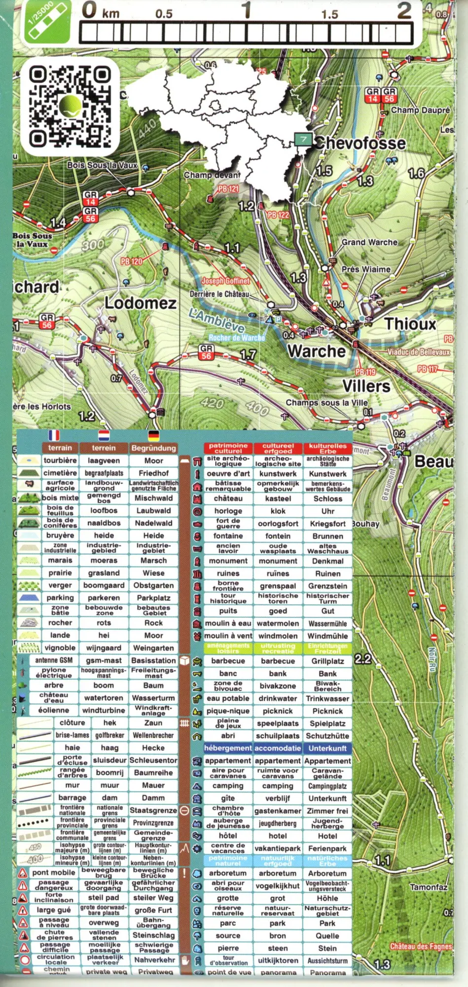 Bild: 9782390160069 | Malmedy 1 : 25.000 | Ardennen Wanderkarte | (Land-)Karte | Französisch