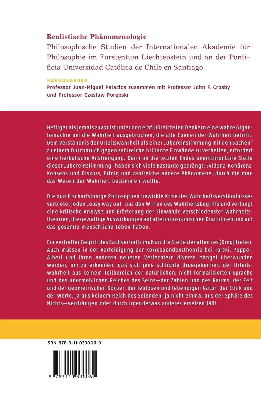 Rückseite: 9783110330069 | Der Streit um die Wahrheit | Wahrheit und Wahrheitstheorien | Seifert