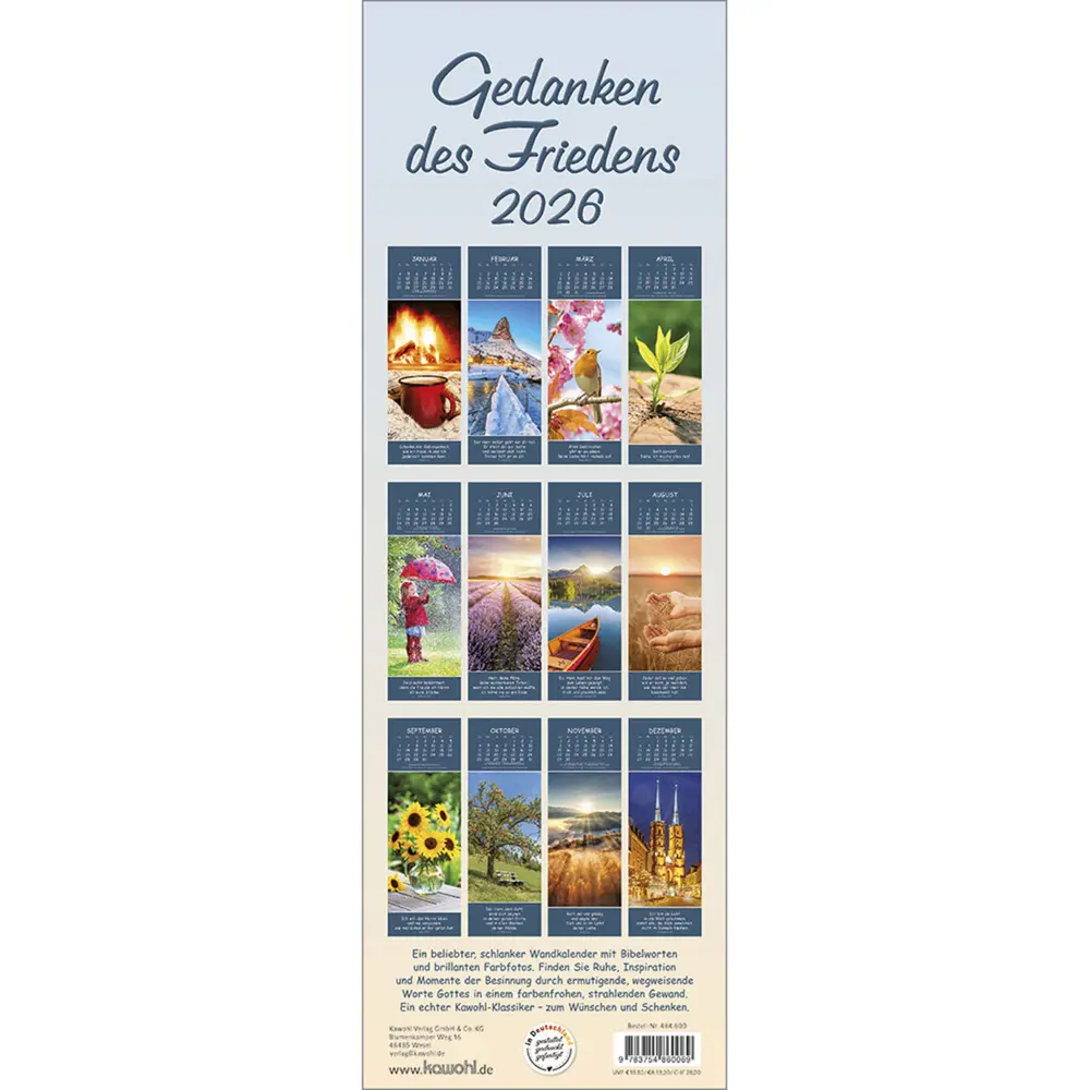 Bild: 9783754860069 | Gedanken des Friedens 2026 | Kalender | Spiralbindung | Deutsch | 2026