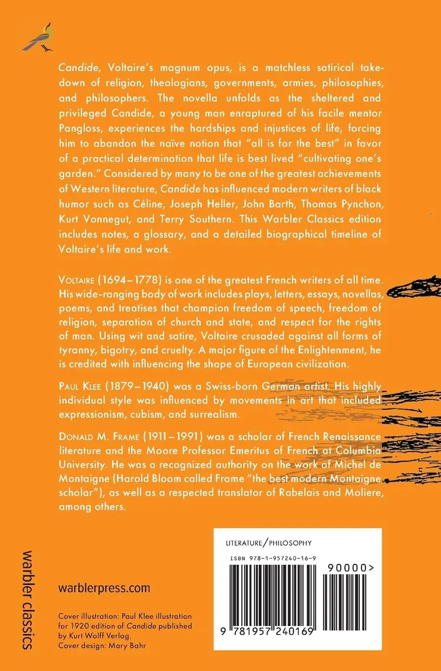 Rückseite: 9781957240169 | Candide (Warbler Classics Annotated Edition) | Voltaire | Taschenbuch