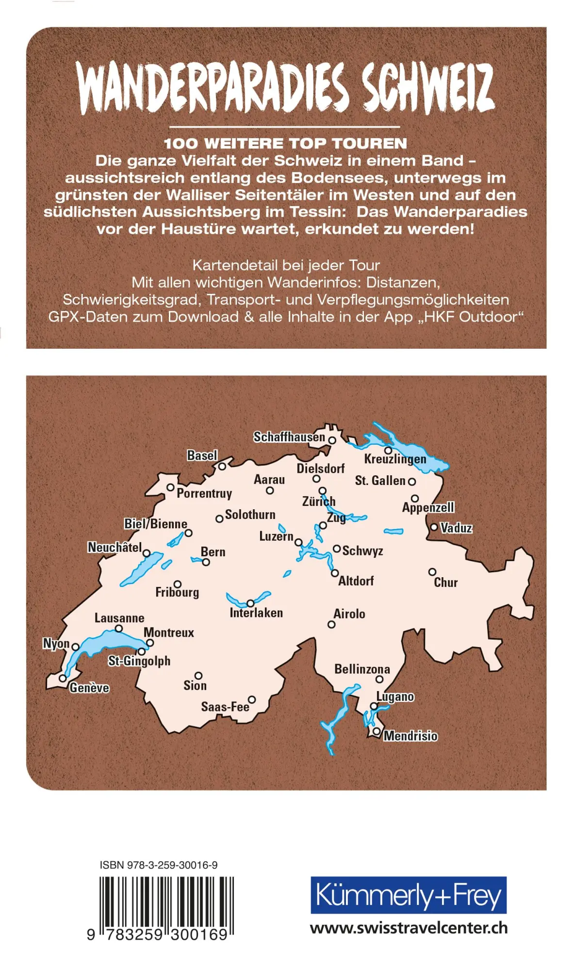 Rückseite: 9783259300169 | Kümmerly+Frey Wanderführer Wanderparadies Schweiz Band 2 | Taschenbuch