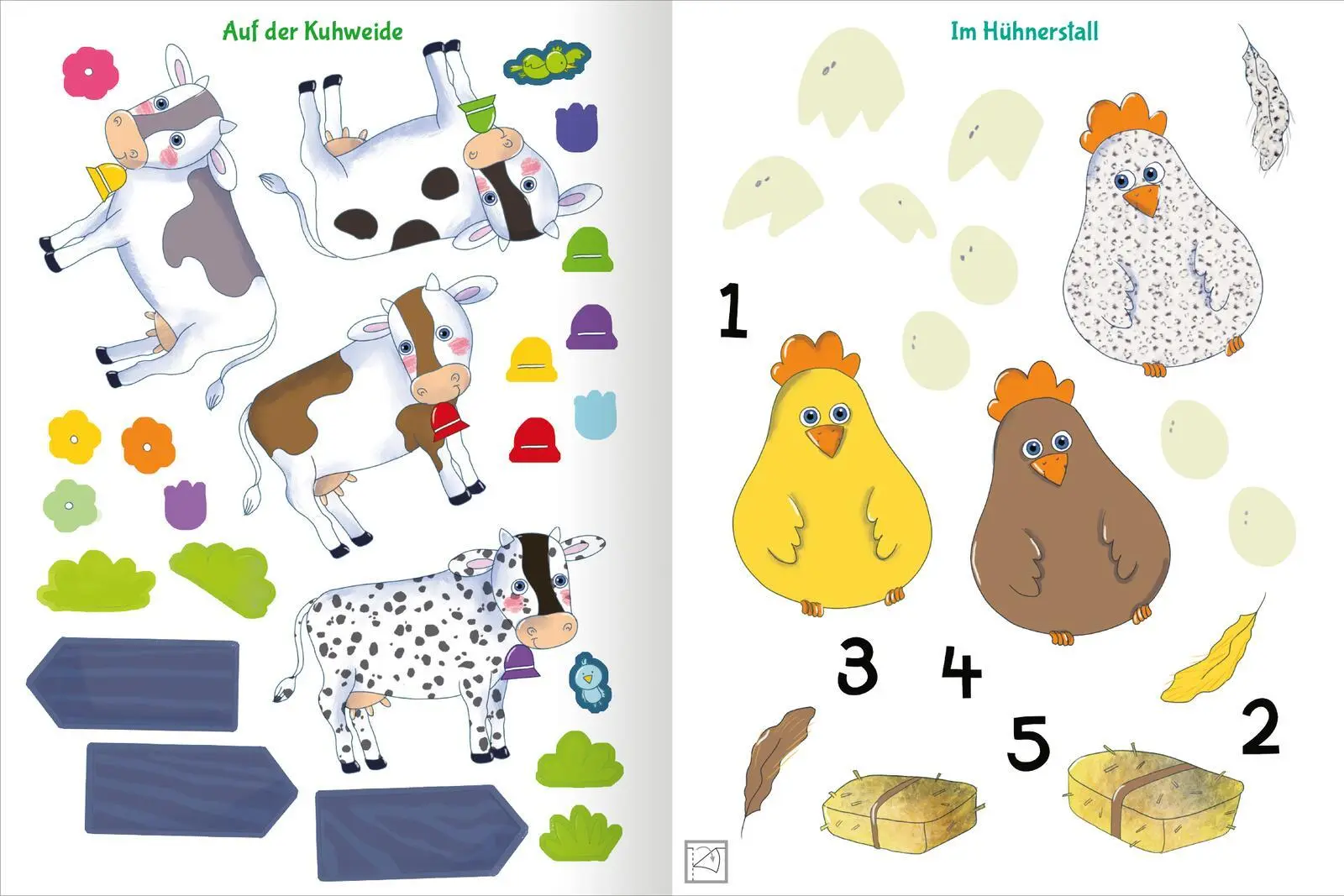 Bild: 9783845860169 | Stickern &amp; Rätseln - Bauernhof | Löse die Rätsel mit Stickern | Sauter