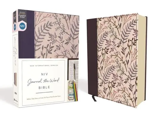 Cover: 9780310450269 | NIV, Journal the Word Bible, Cloth Over Board, Pink Floral, Red...