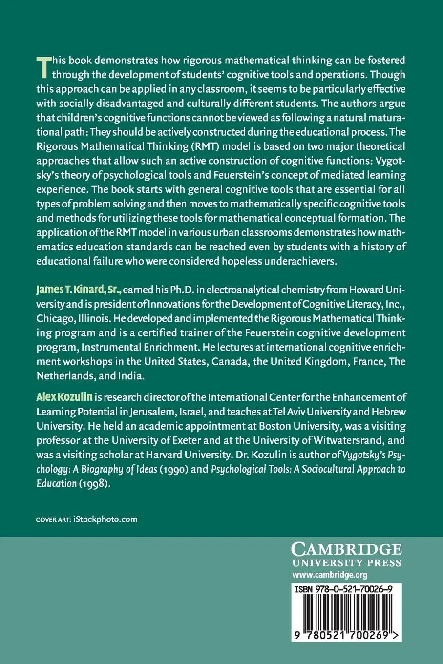 Rückseite: 9780521700269 | Rigorous Mathematical Thinking | James T. Kinard (u. a.) | Taschenbuch
