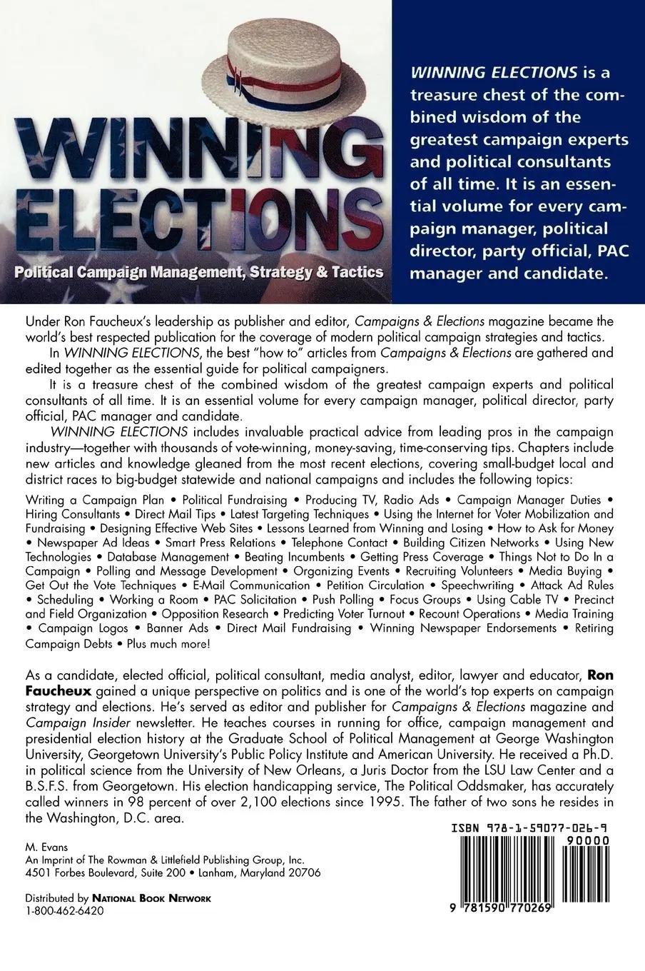 Rückseite: 9781590770269 | Winning Elections | Ronald A. Faucheux | Buch | Englisch | 2003