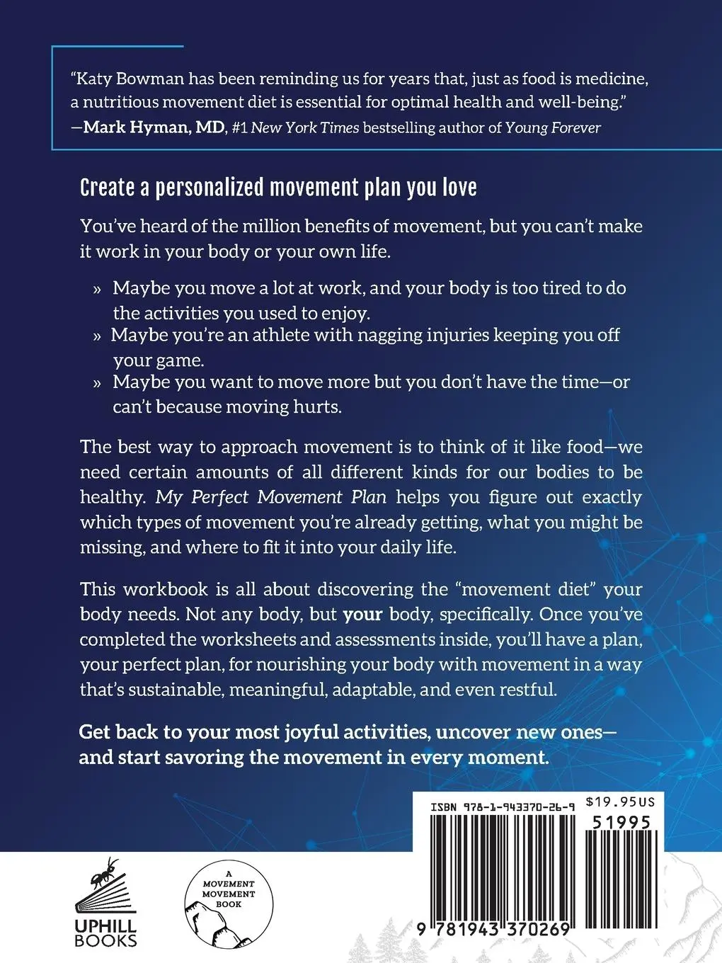 Rückseite: 9781943370269 | My Perfect Movement Plan | The Move Your DNA All Day Workbook | Bowman