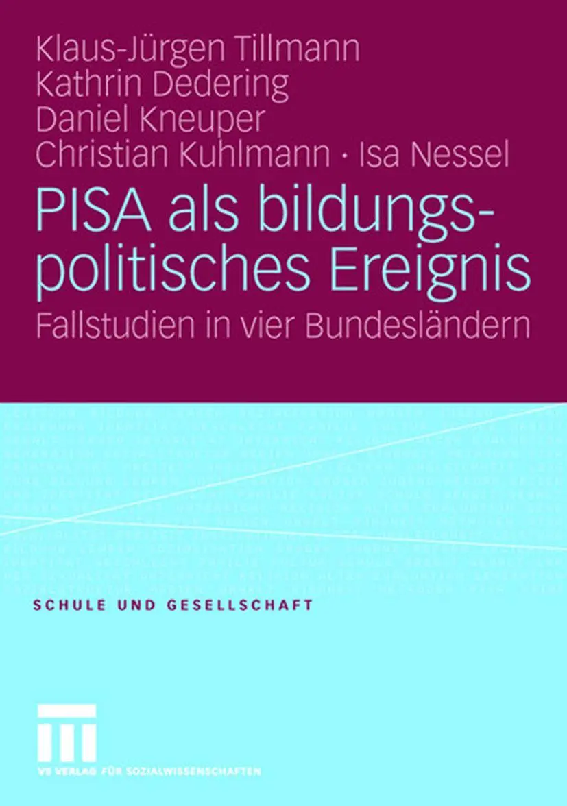 Cover: 9783531160269 | PISA als bildungspolitisches Ereignis | Klaus-Jürgen Tillmann (u. a.)