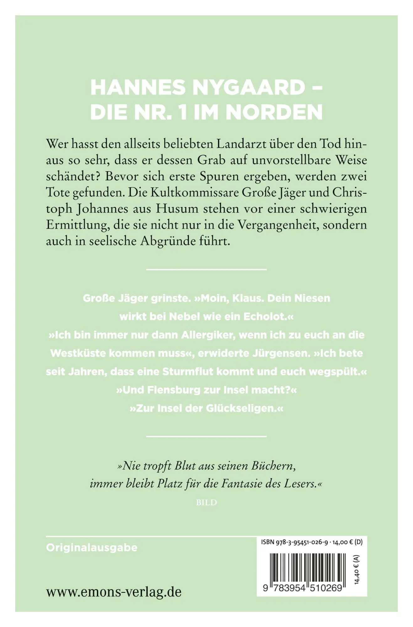 Rückseite: 9783954510269 | Nebelfront | Hinterm Deich Krimi | Hannes Nygaard | Taschenbuch | 2012