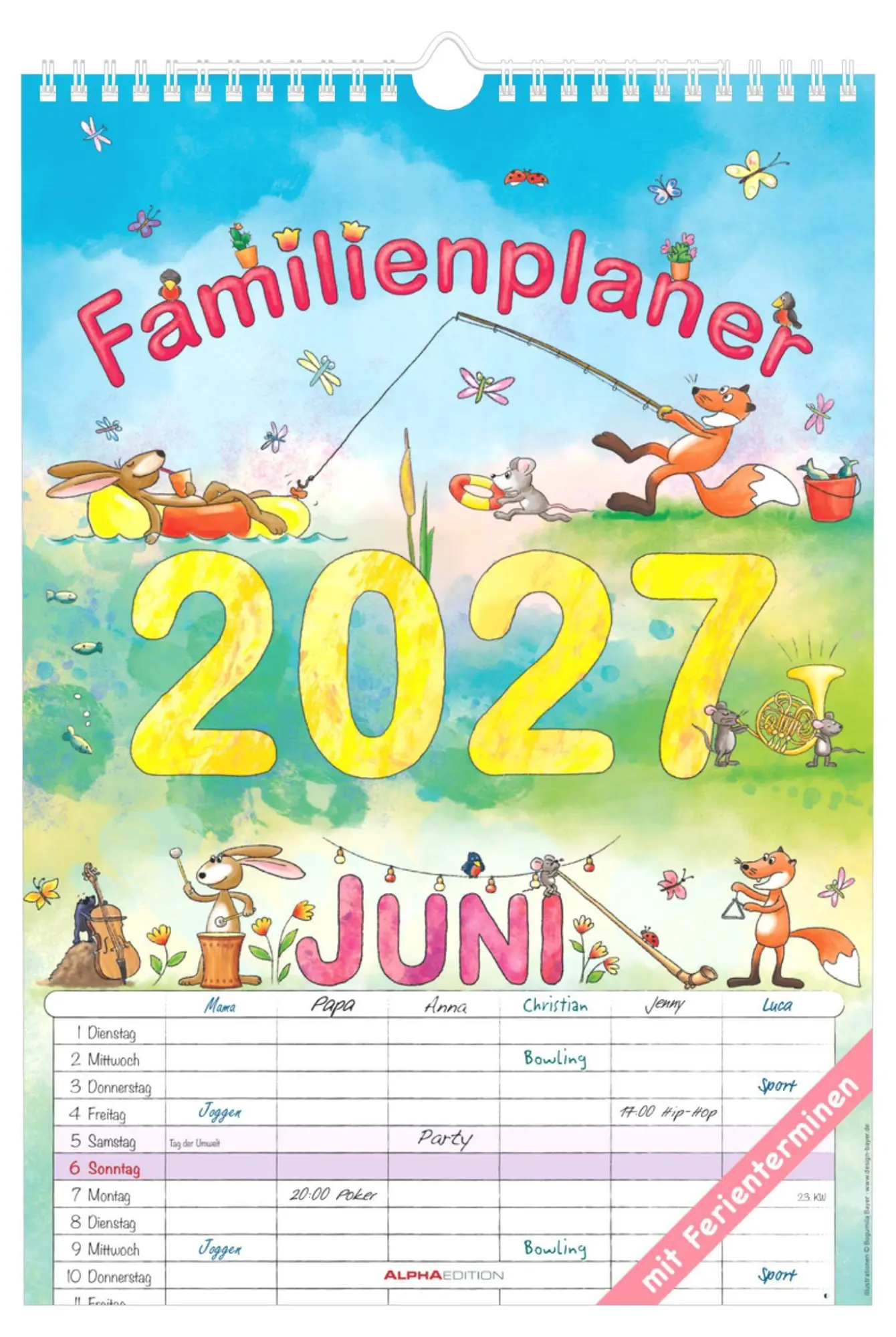 Cover: 4069095010369 | Familienplaner Cartoon 2027 | Neumann Verlage GmbH &amp; Co KG | Kalender