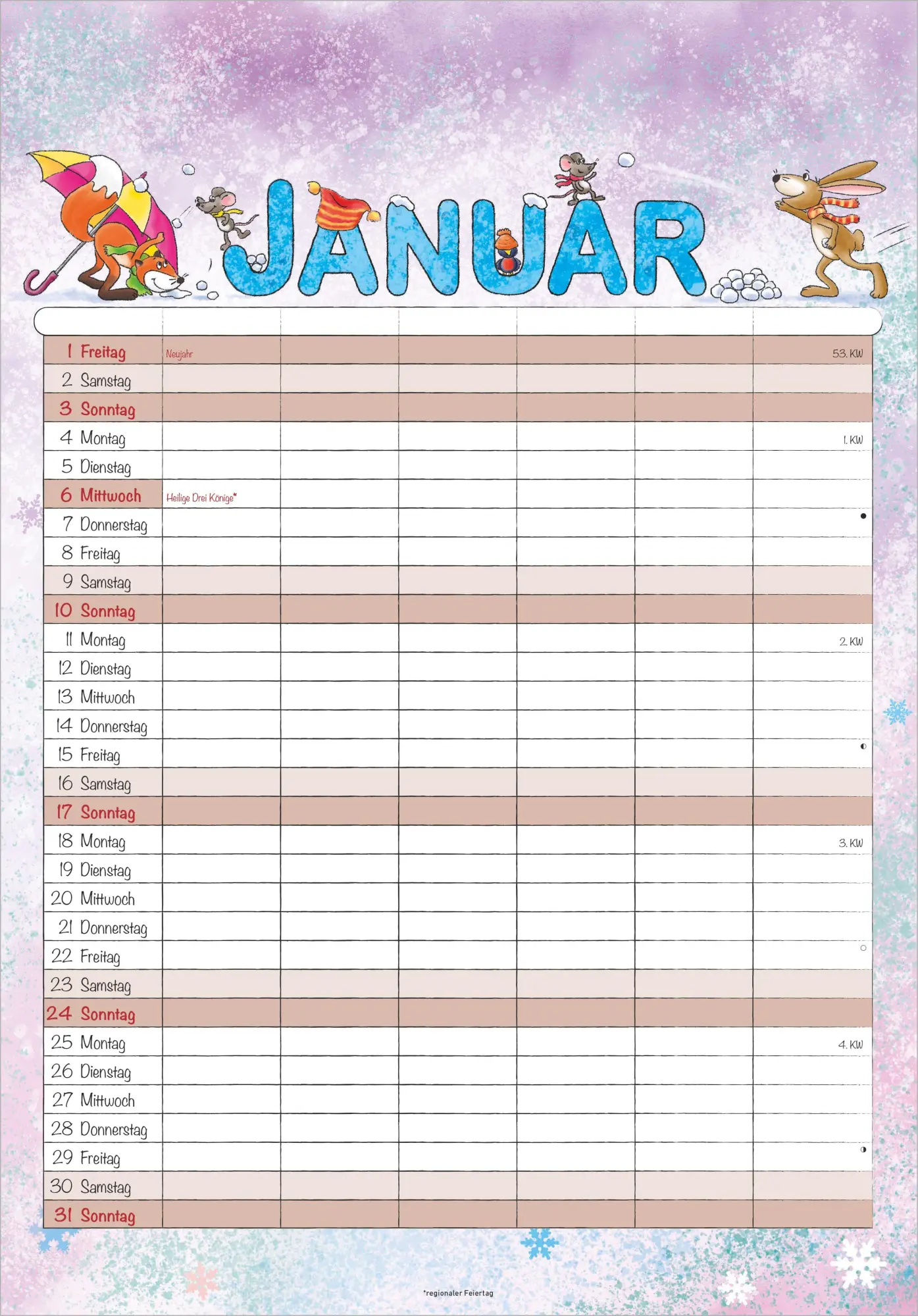 Bild: 4069095010369 | Familienplaner Cartoon 2027 | Neumann Verlage GmbH &amp; Co KG | Kalender