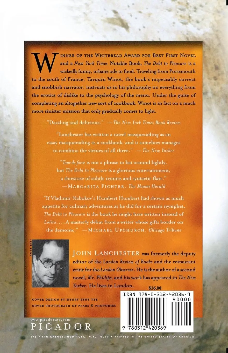 Rückseite: 9780312420369 | Debt to Pleasure | John Lanchester | Taschenbuch | Englisch | 2001