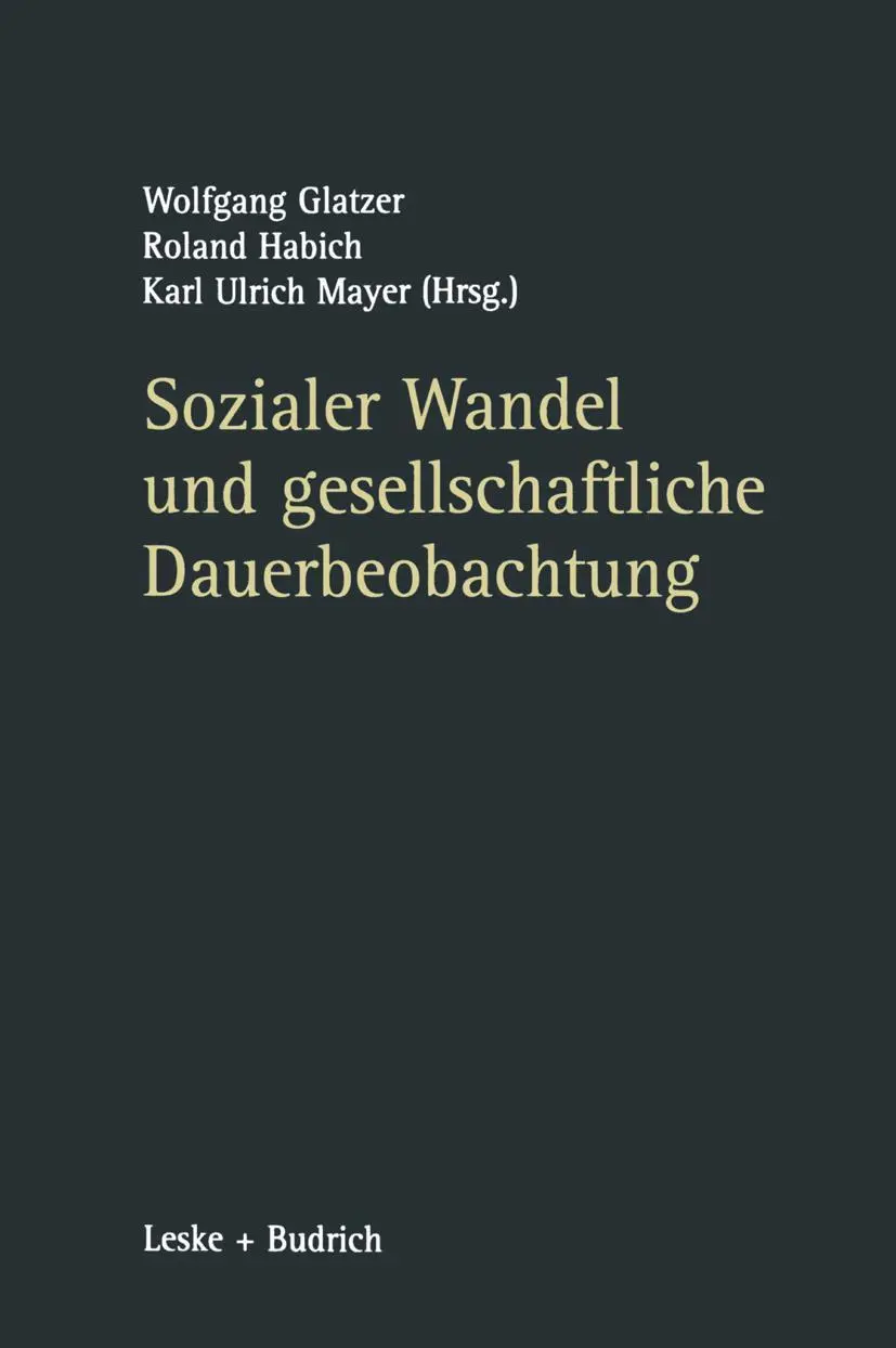 Cover: 9783322950369 | Sozialer Wandel und gesellschaftliche Dauerbeobachtung | Taschenbuch