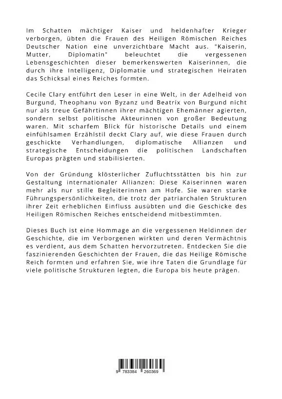 Rückseite: 9783384260369 | Kaiserin, Mutter, Diplomatin | Cecile Clary | Buch | 344 S. | Deutsch