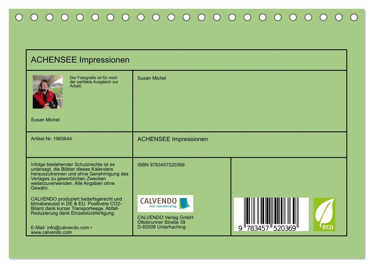 Bild: 9783457520369 | ACHENSEE Impressionen (Tischkalender 2026 DIN A5 quer), CALVENDO...