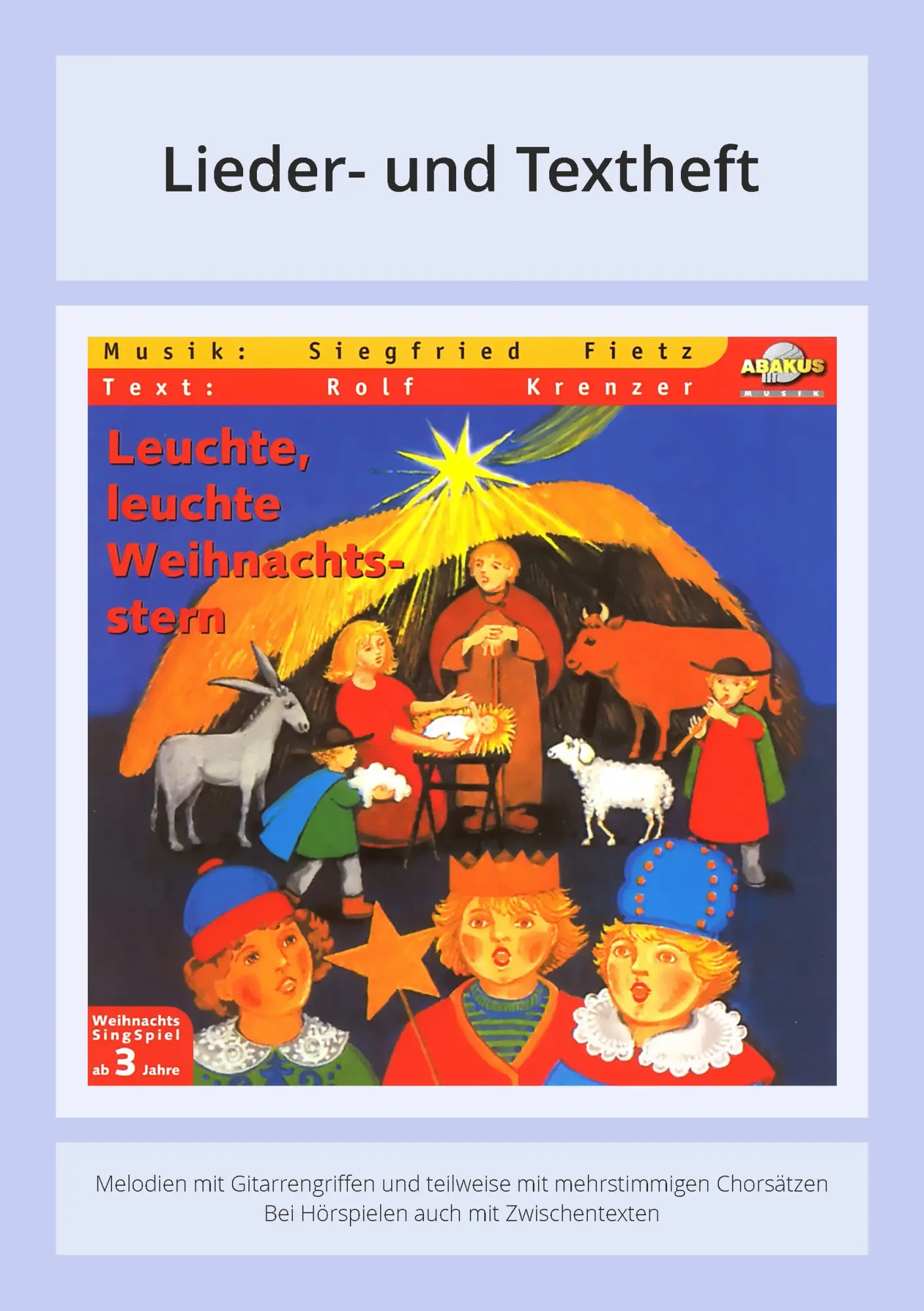 Cover: 9783881240369 | Leuchte, leuchte Weihnachtsstern | Siegfried Fietz | Buch | Buch