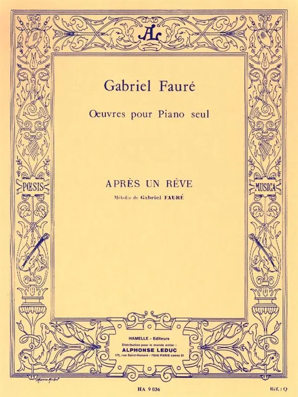 Cover: 9790230790369 | Après un reve mélodie pour piano | Gabriel Urbain Fauré | Buch