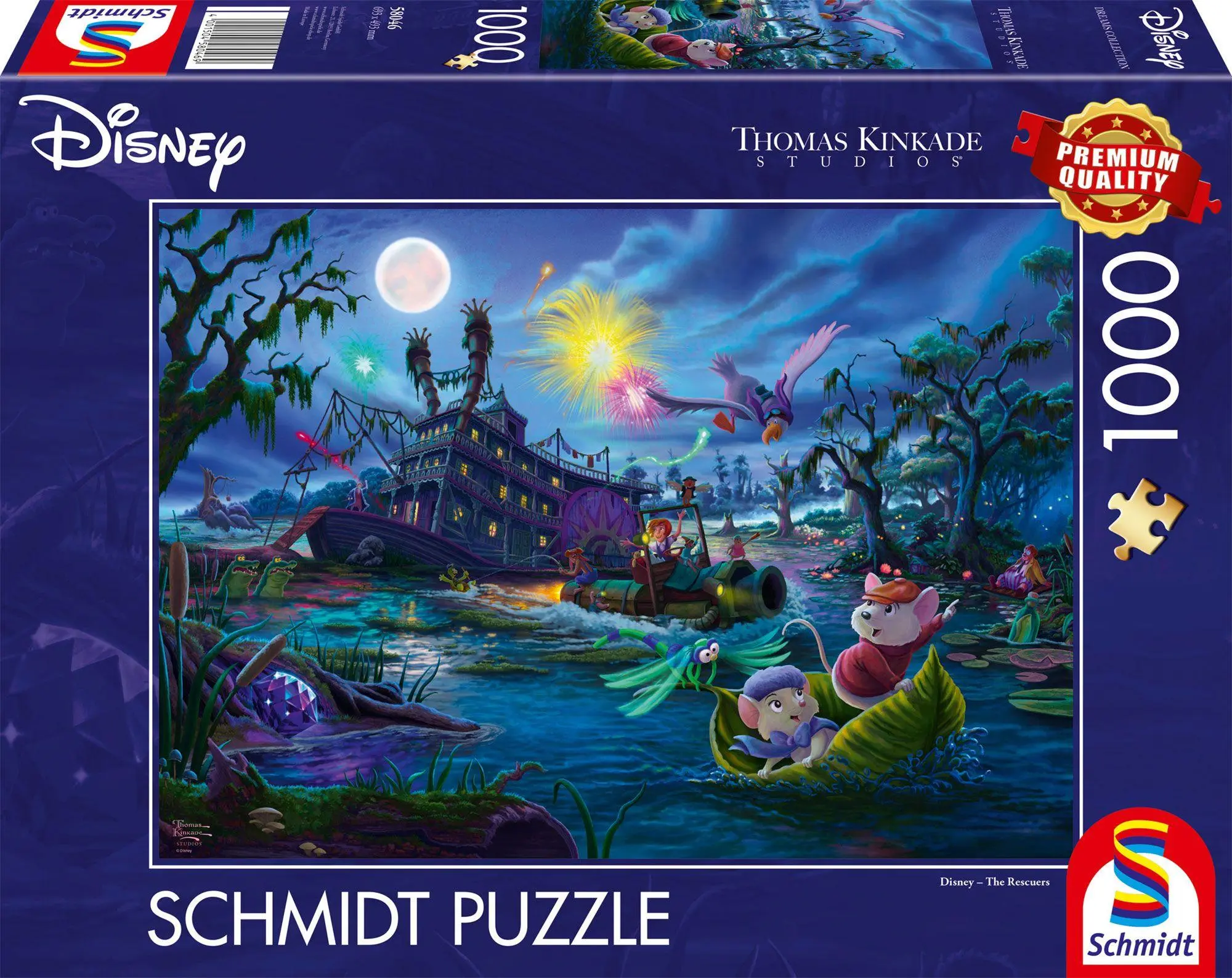 Cover: 4001504580469 | Disney, The Rescuers | Puzzle Thomas Kinkade 1000 Teile - Disney