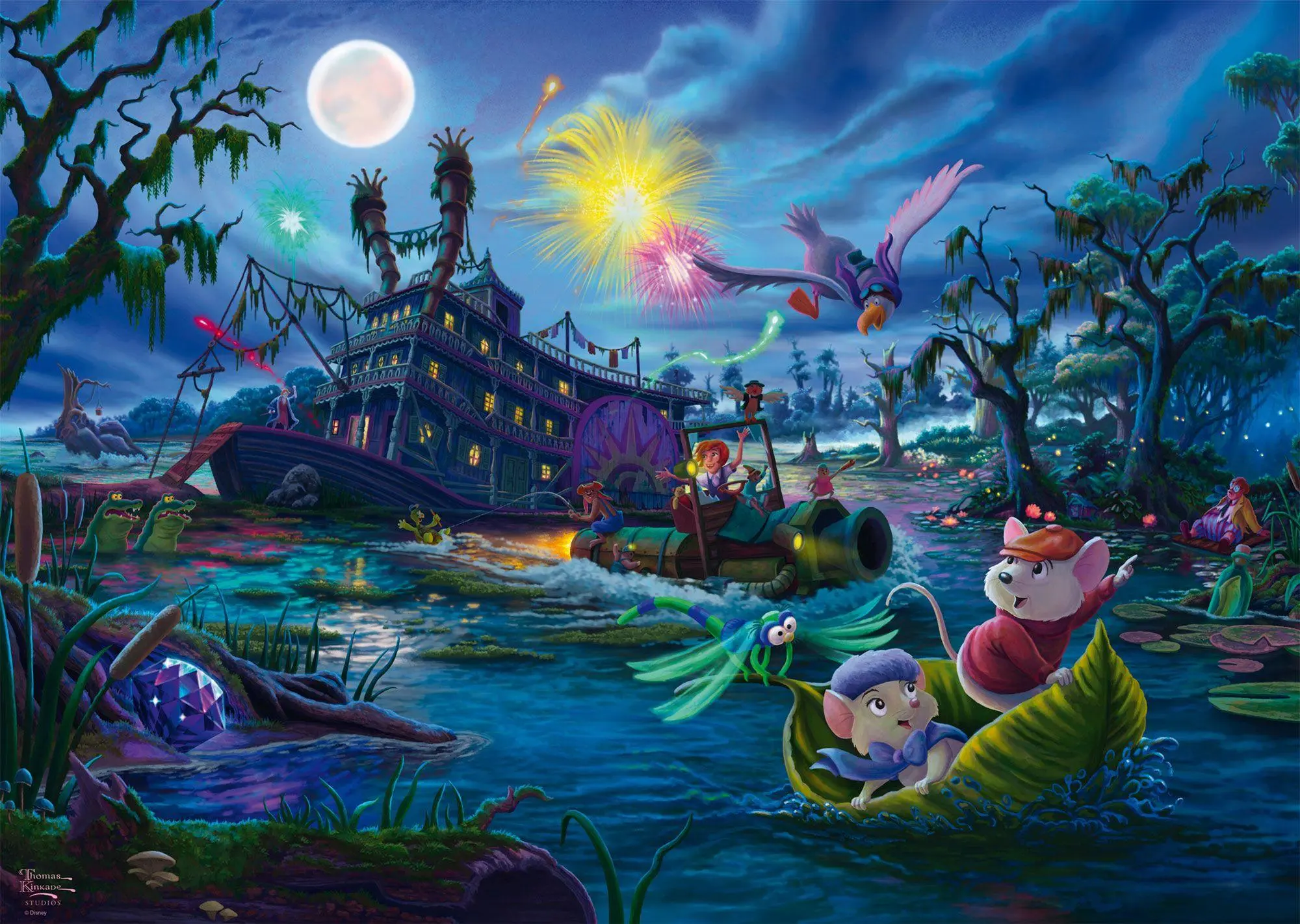 Bild: 4001504580469 | Disney, The Rescuers | Puzzle Thomas Kinkade 1000 Teile - Disney
