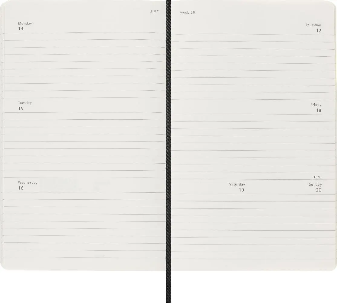 Bild: 8056999270469 | Moleskine 12 Monate Monats Notizkalender 2025, Large/A5 | Taschenbuch