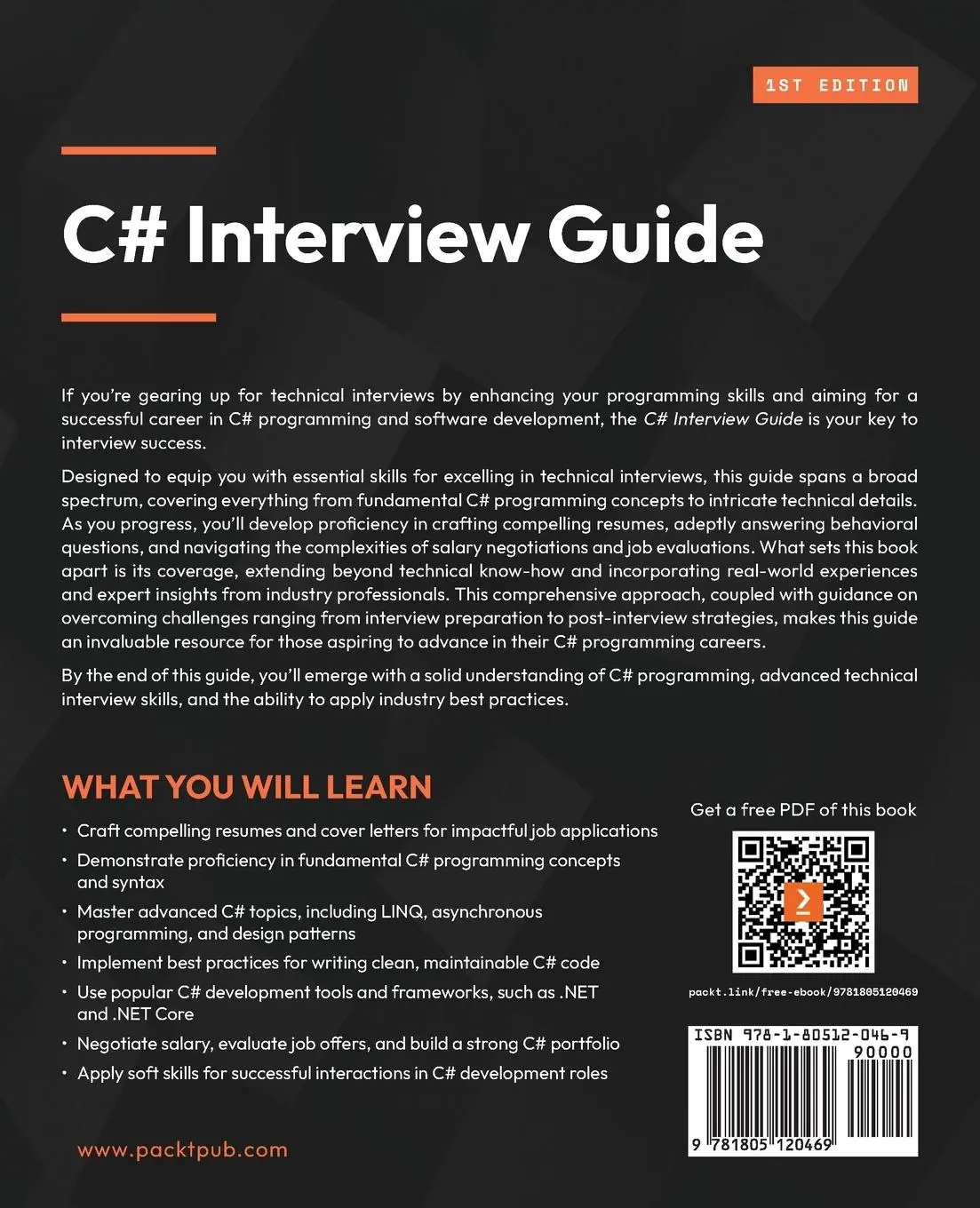 Rückseite: 9781805120469 | C# Interview Guide | Konstantin Semenenko | Taschenbuch | Englisch