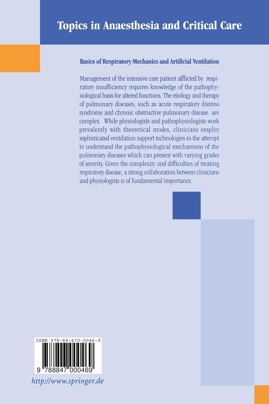 Rückseite: 9788847000469 | Basics of Respiratory Mechanics and Artificial Ventilation | Buch | xi