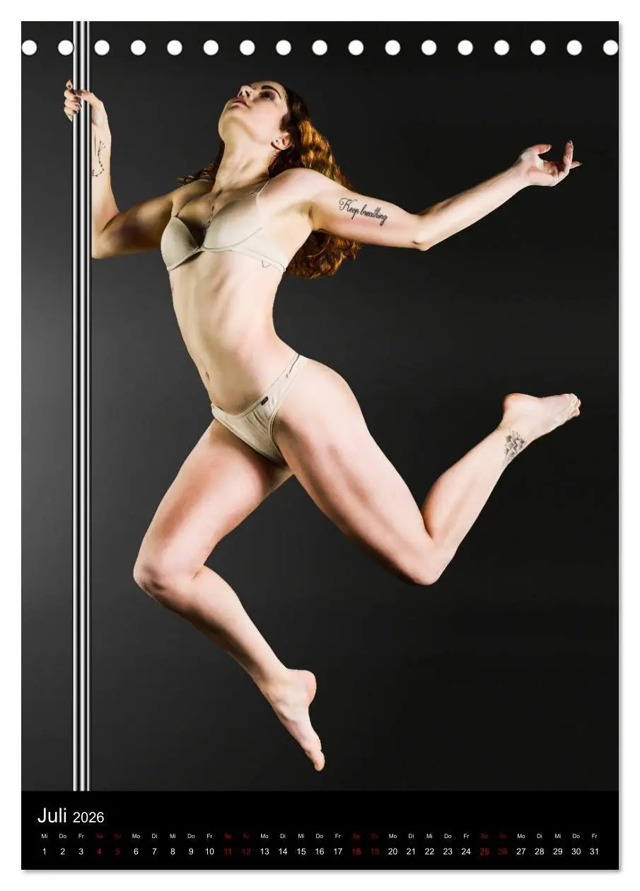 Bild: 9783516380569 | Die Kunst des Poledance (Tischkalender 2026 DIN A5 hoch), CALVENDO...
