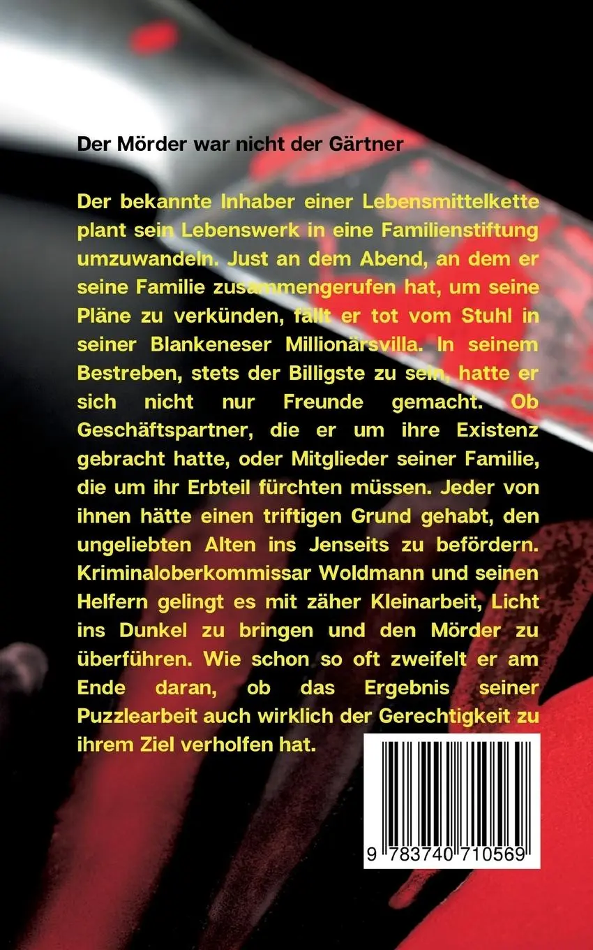 Rückseite: 9783740710569 | Der Mörder war nicht der Gärtner | Sandro Hübner | Taschenbuch | 2022