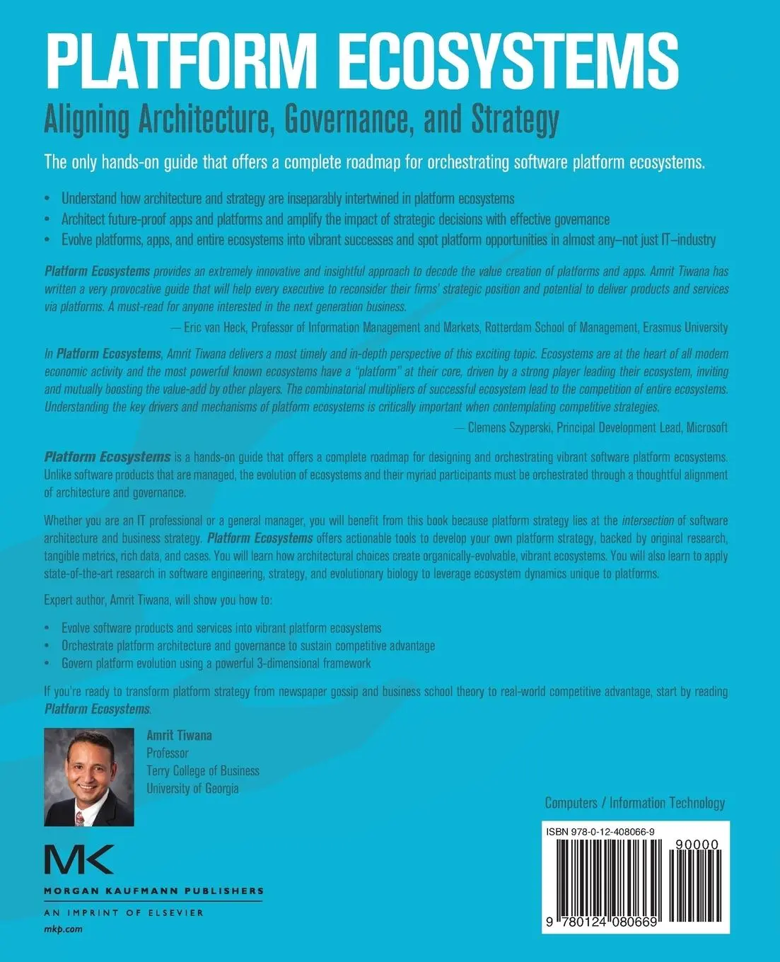 Rückseite: 9780124080669 | Platform Ecosystems | Aligning Architecture, Governance, and Strategy