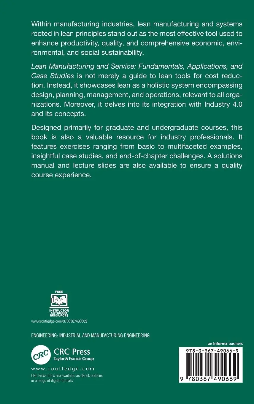 Rückseite: 9780367490669 | Lean Manufacturing and Service | Kanchan Das (u. a.) | Buch | Englisch