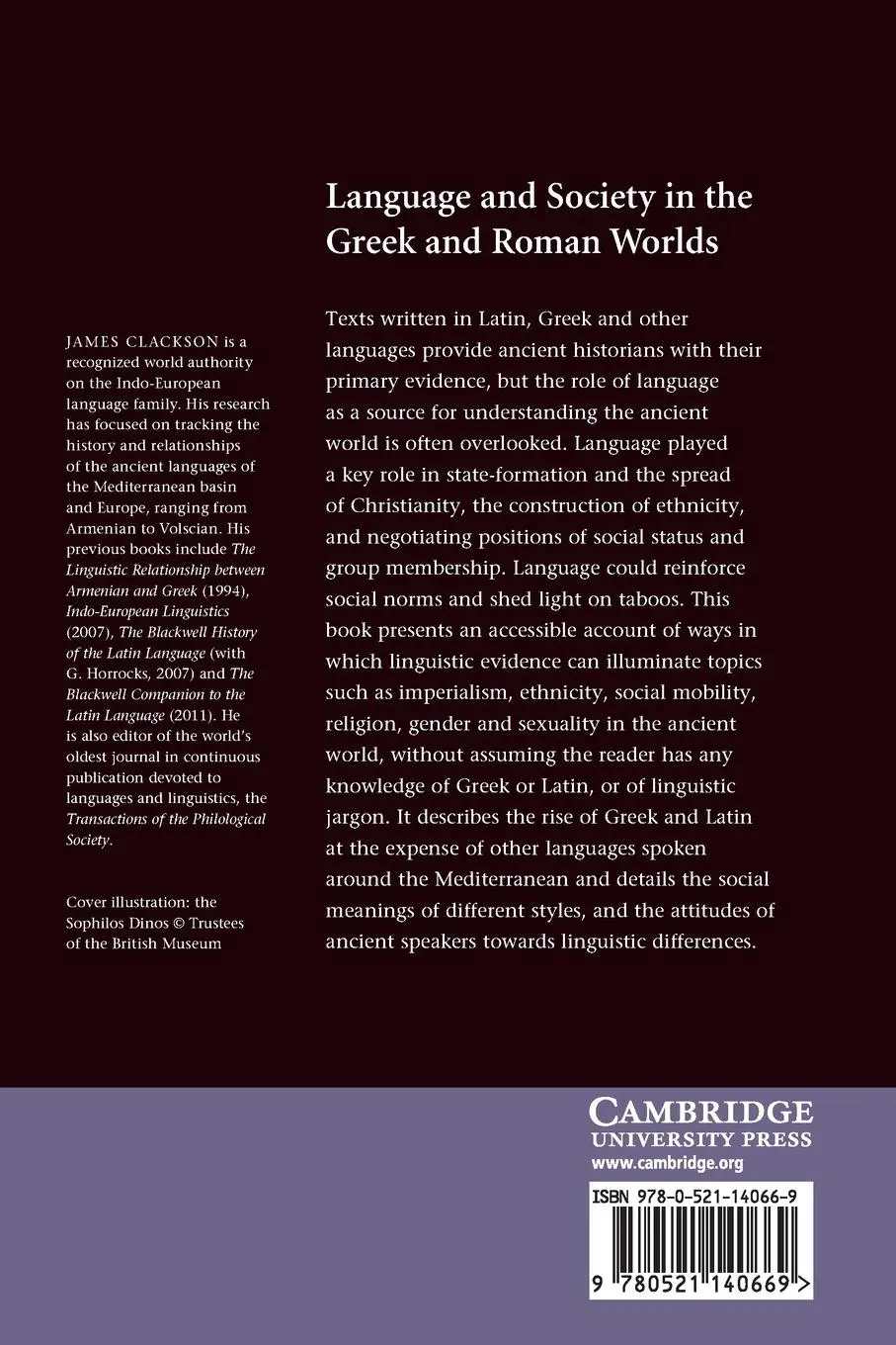 Rückseite: 9780521140669 | Language and Society in the Greek and Roman Worlds | James Clackson