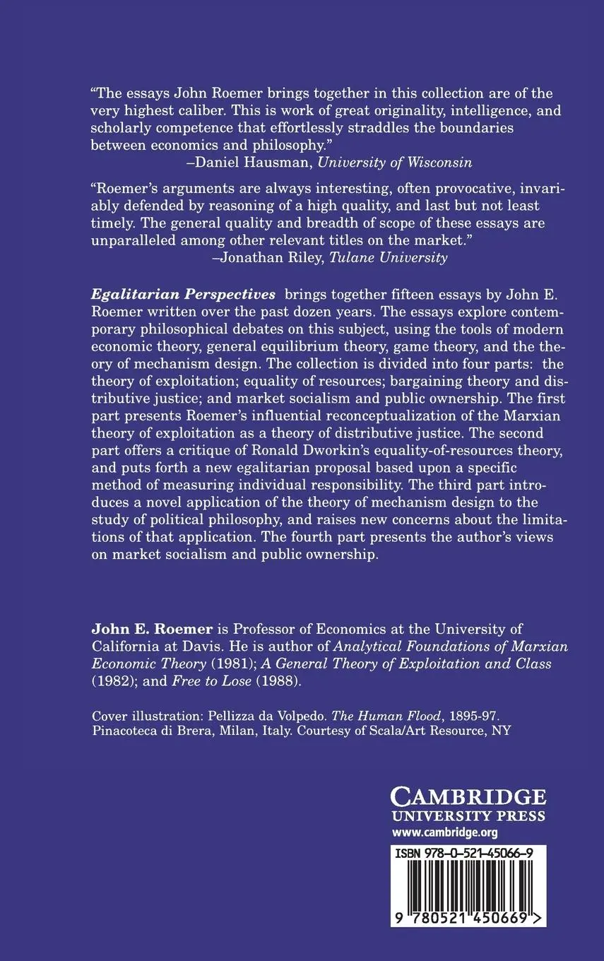 Rückseite: 9780521450669 | Egalitarian Perspectives | John E. Roemer | Buch | Englisch | 2016